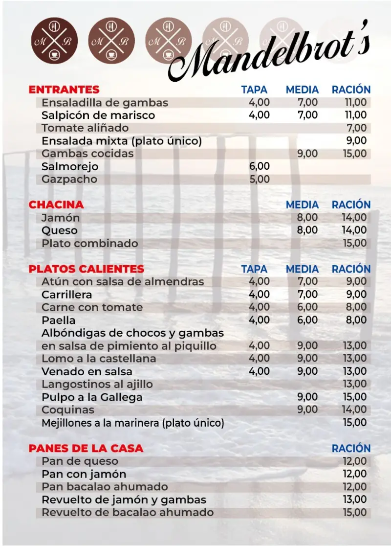 Carta Mandelbrot Restaurante
