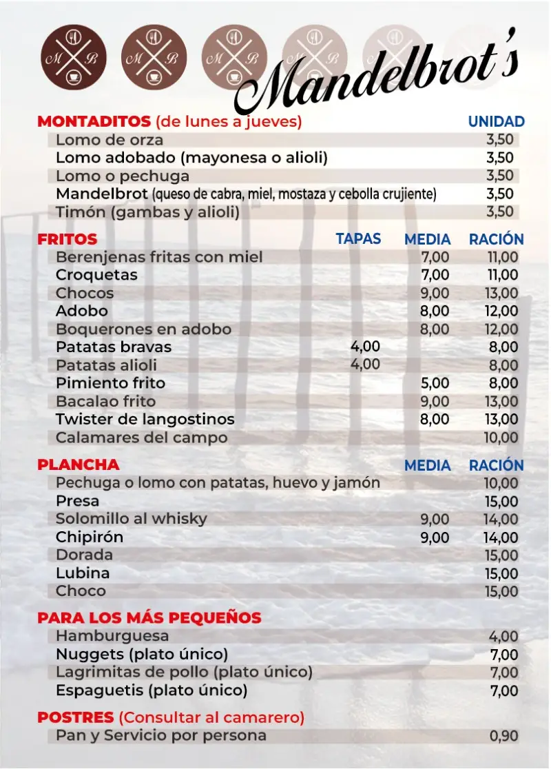 Carta Mandelbrot Restaurante